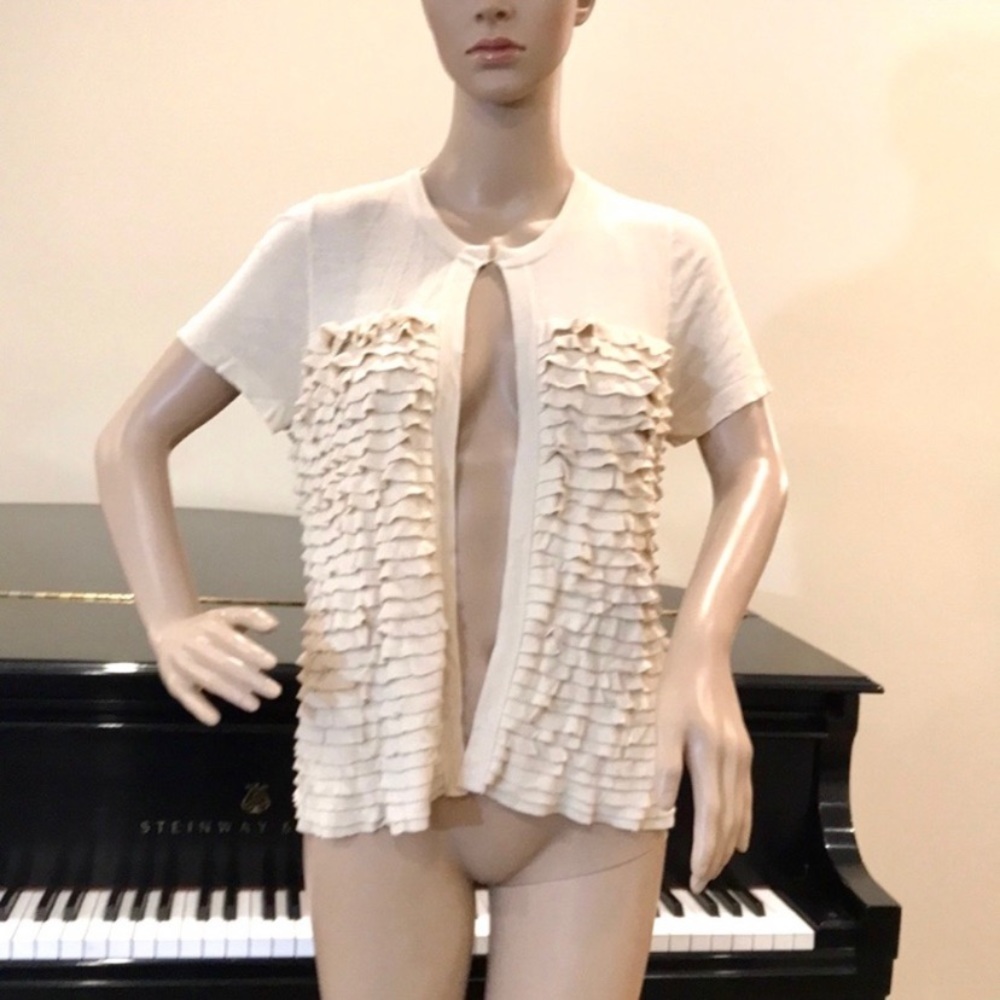 NWT J. Crew Collection ruffle cardigan - Picture 3 of 8